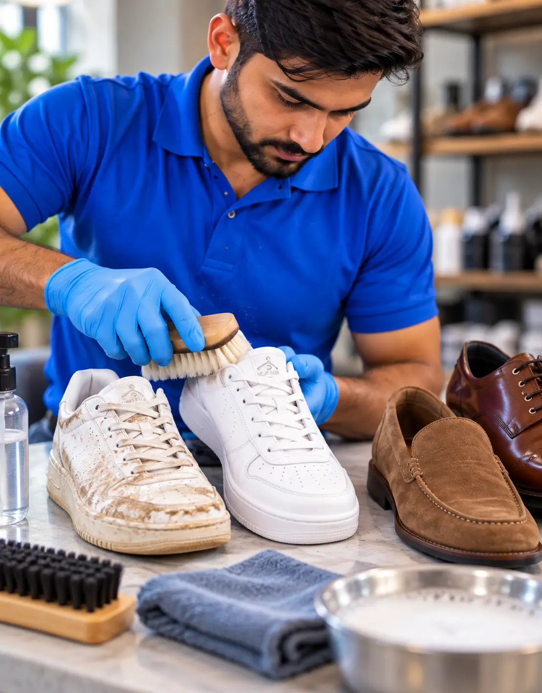 Experienced Shoe Care Team service process